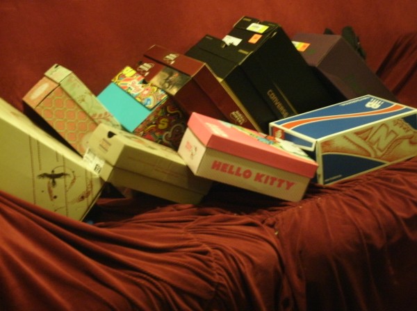 shoe boxes